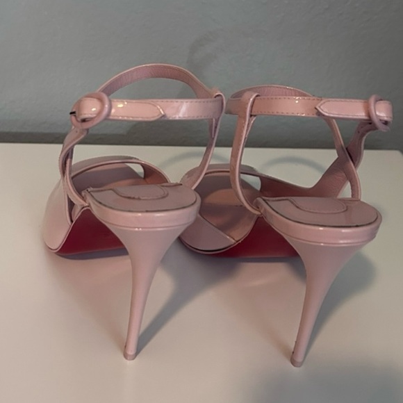 Christian Louboutin So Jenlove 100 Leather Stiletto Heels Women 37.5 Pink Luxury - Picture 12 of 12